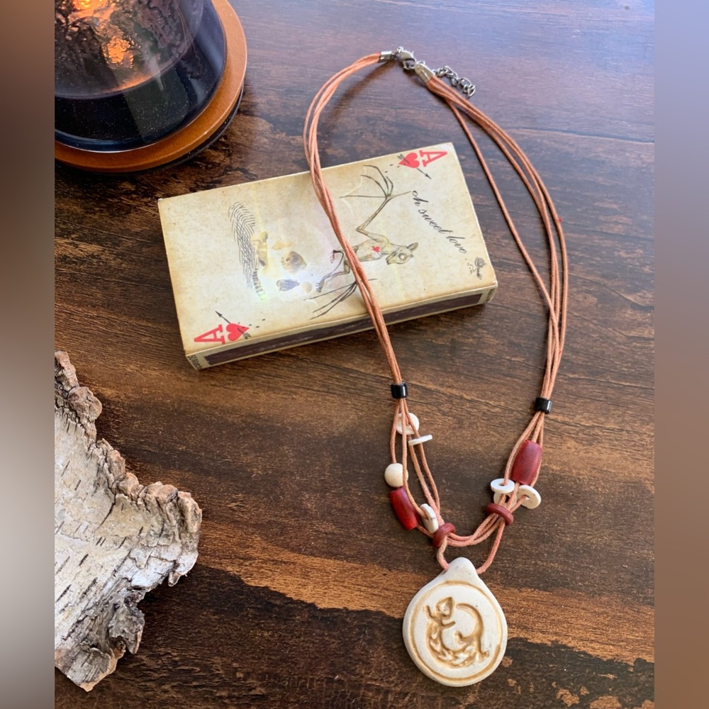 Desert Lizard Beaded Necklace